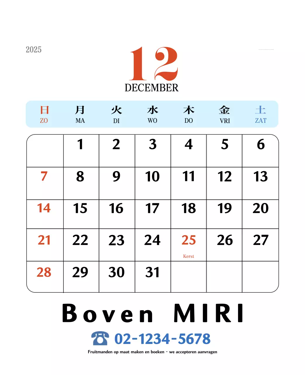 Retro concept memory kalender in rood