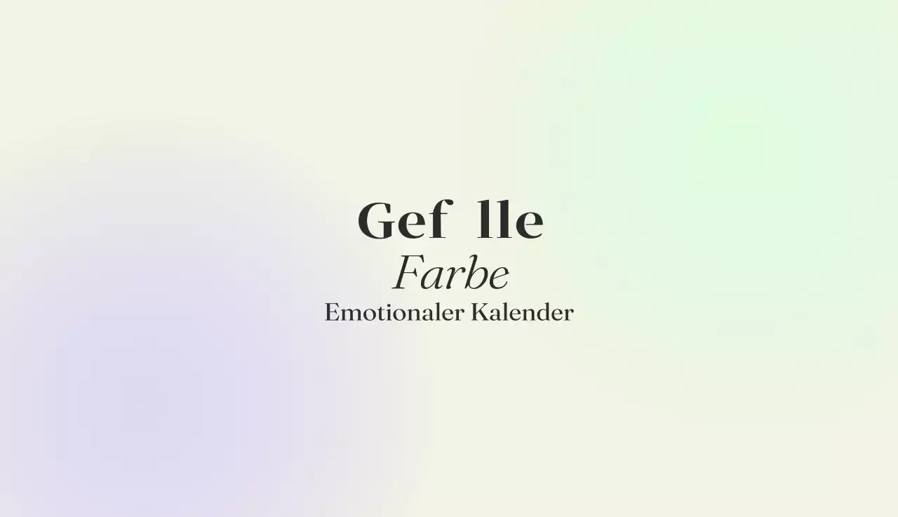 Minimalistischer Kalender mit Farbverlauf