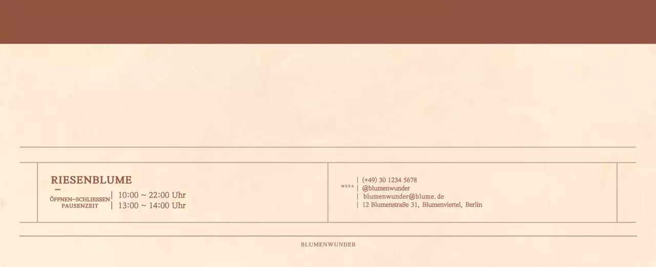 Ein sentimentaler Blumenkalender in hellbraunem und braunem Wollpapierkonzept