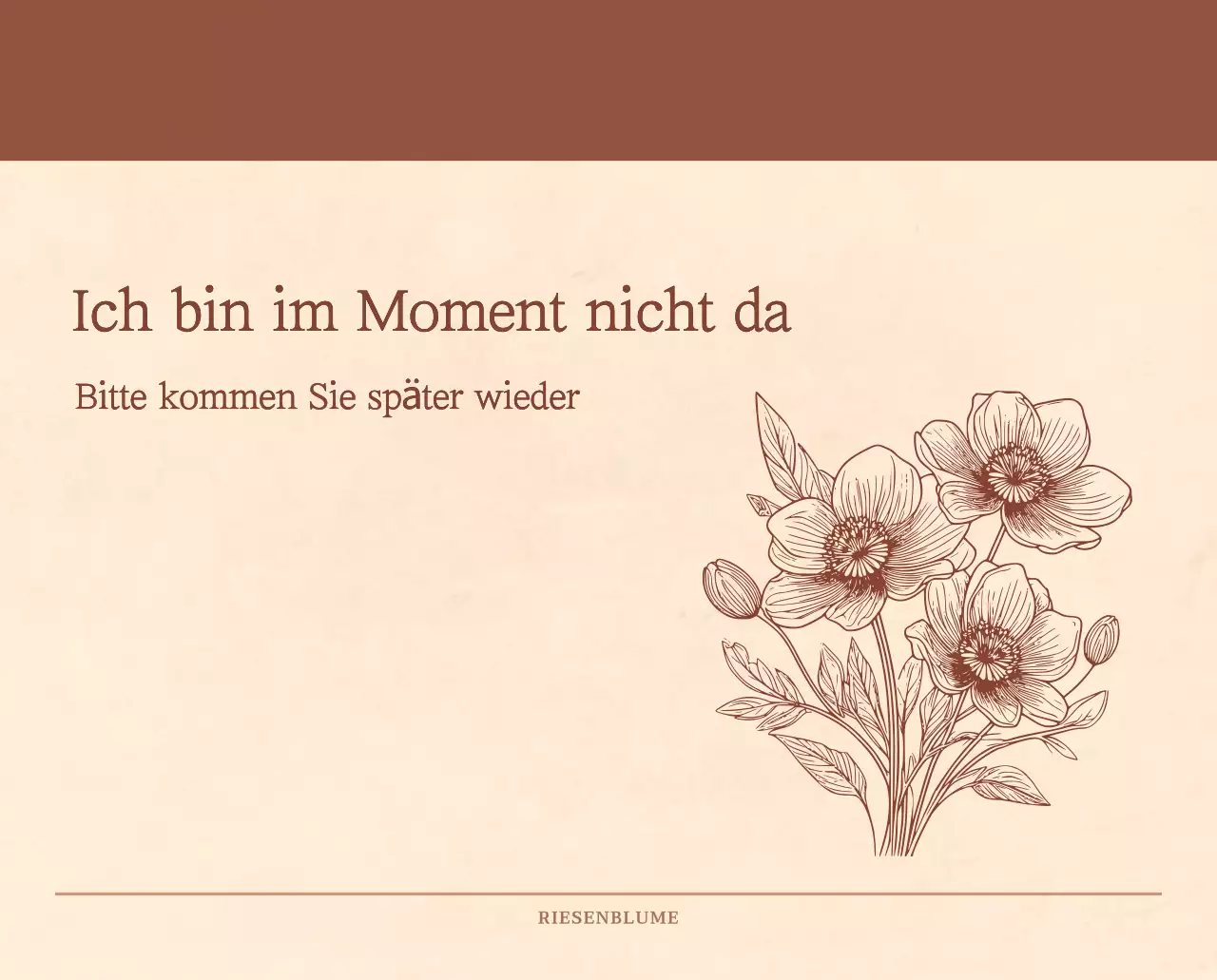Ein sentimentaler Blumenkalender in hellbraunem und braunem Wollpapierkonzept