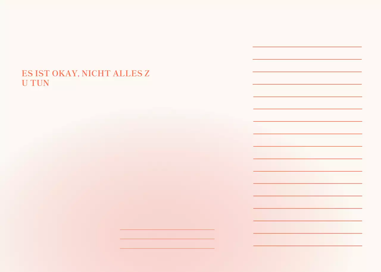 Minimalistischer Kalender mit Farbverlauf