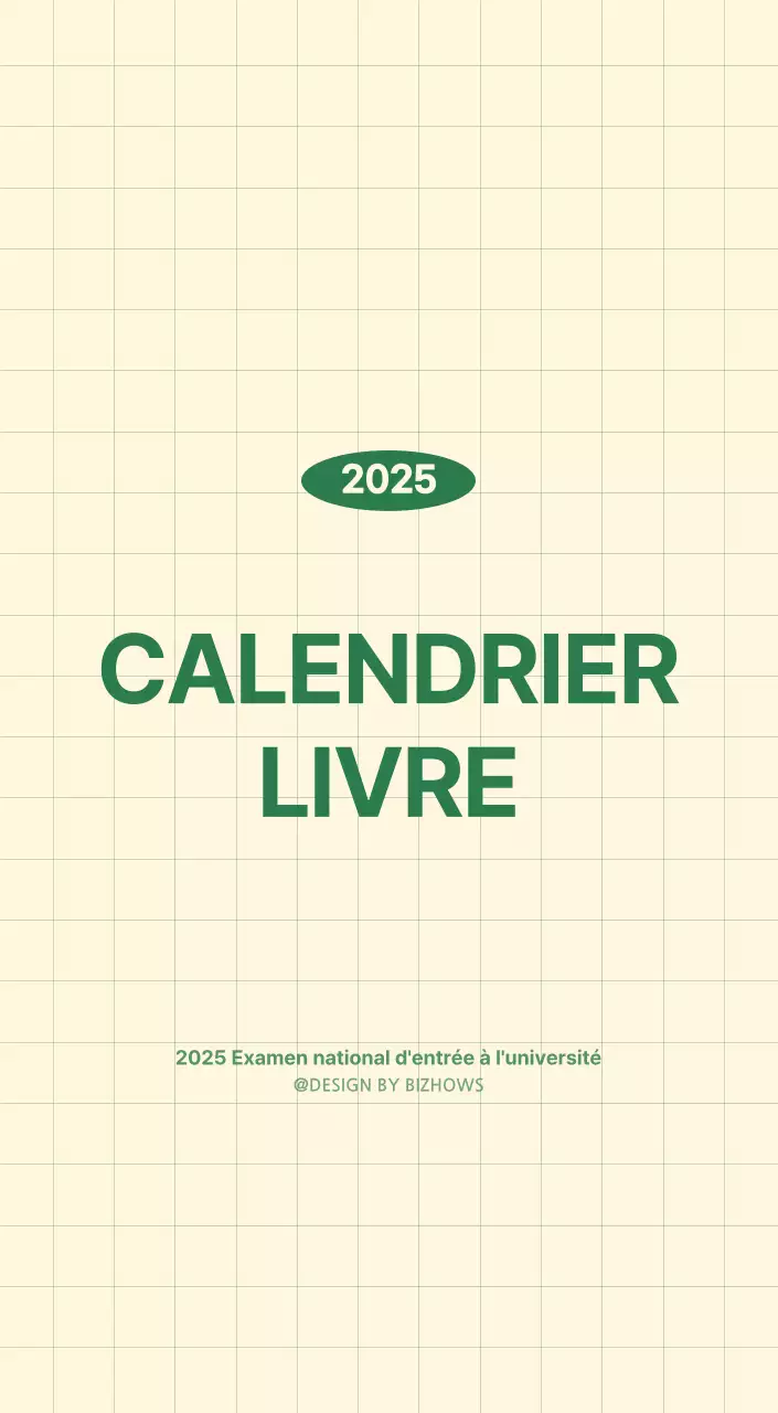 Calendrier mural SAT D-Day concept notepad en vert et jaune clair