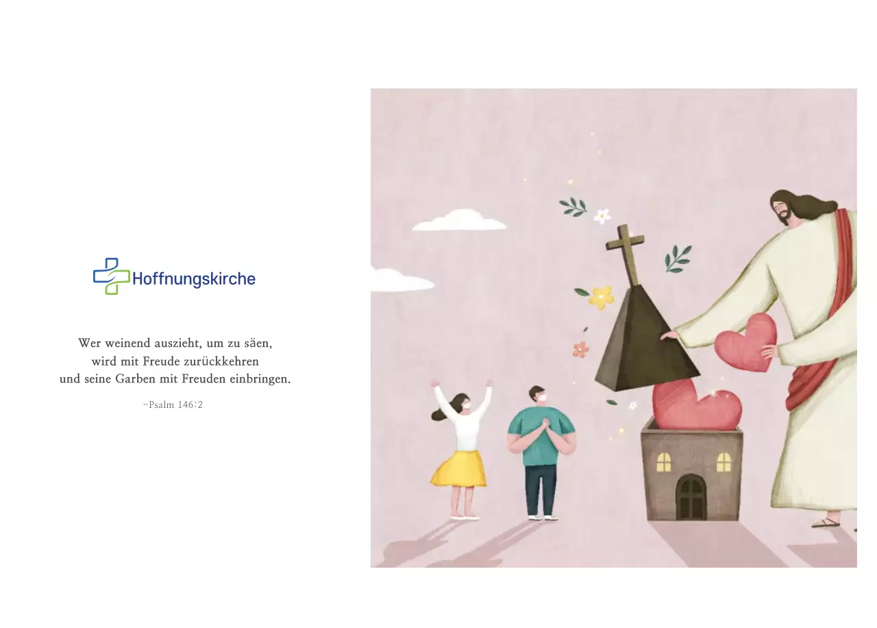 Pastell saubere Illustration Kirche