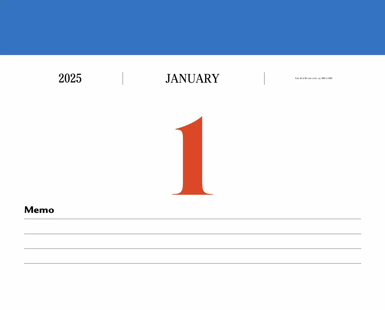 Kalender memori berkonsep retro berwarna merah
