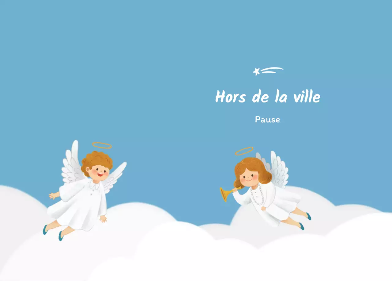 Un calendrier dévotionnel avec des illustrations douces et des versets bibliques sur un fond bleu clair.