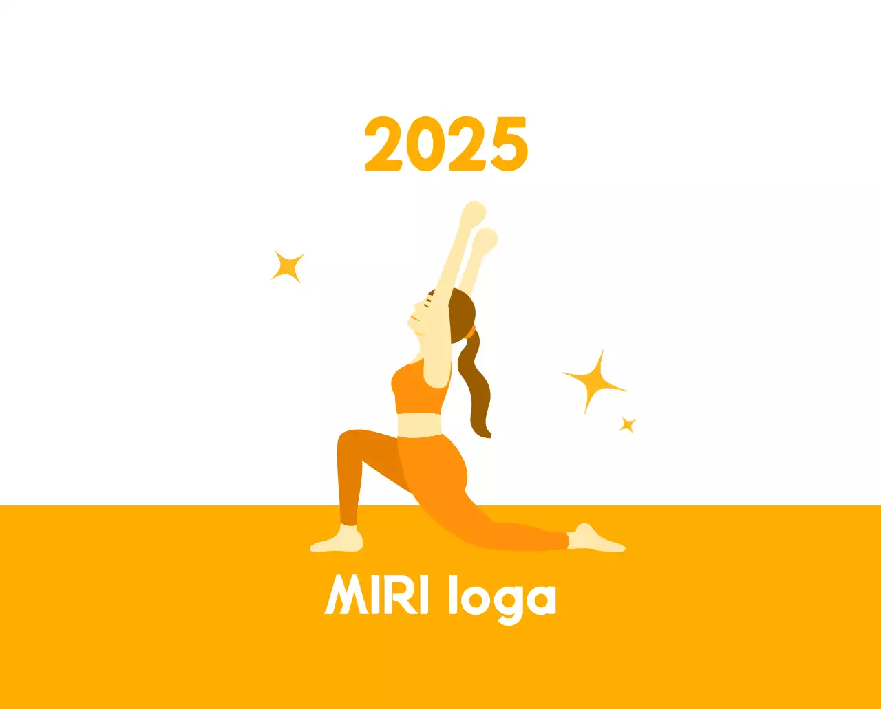 Calendário promocional do Yoga minimalista laranja