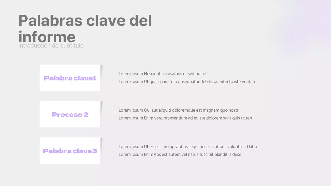 Un sencillo reportaje en malva y gris