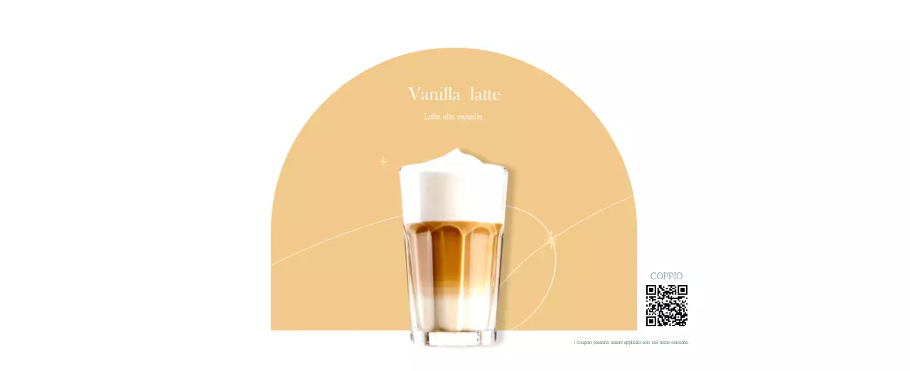 Un moderno calendario dei caffè con i consigli per la bevanda del mese