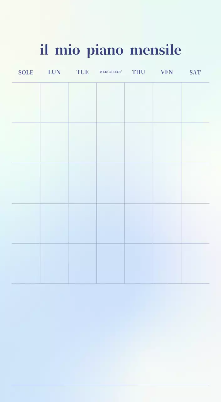 Calendario minimalista a gradi