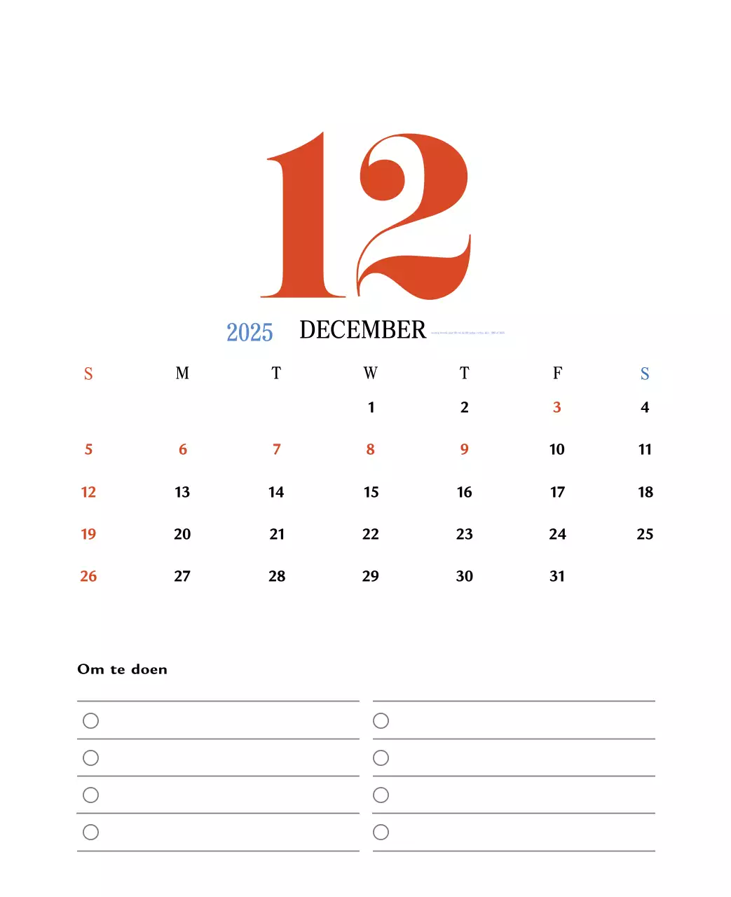 Retro concept memory kalender in rood
