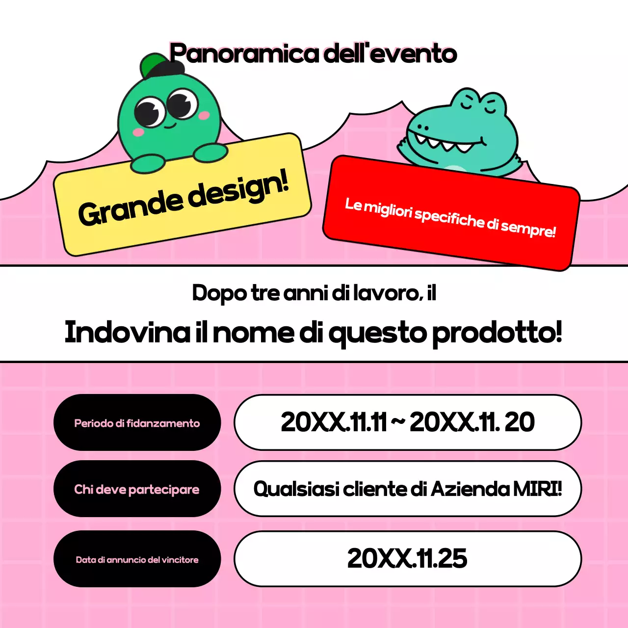 Annuncio dell'evento Pink Pop