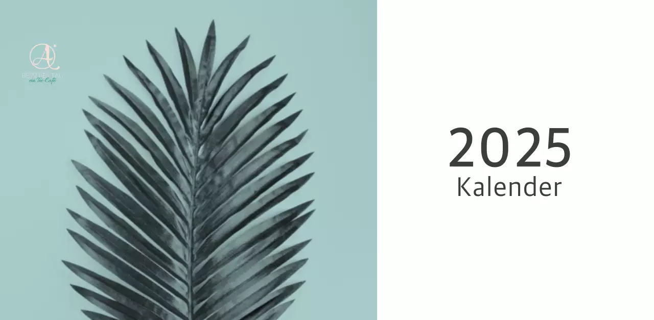 Weißer sauberer botanischer Naturkalender