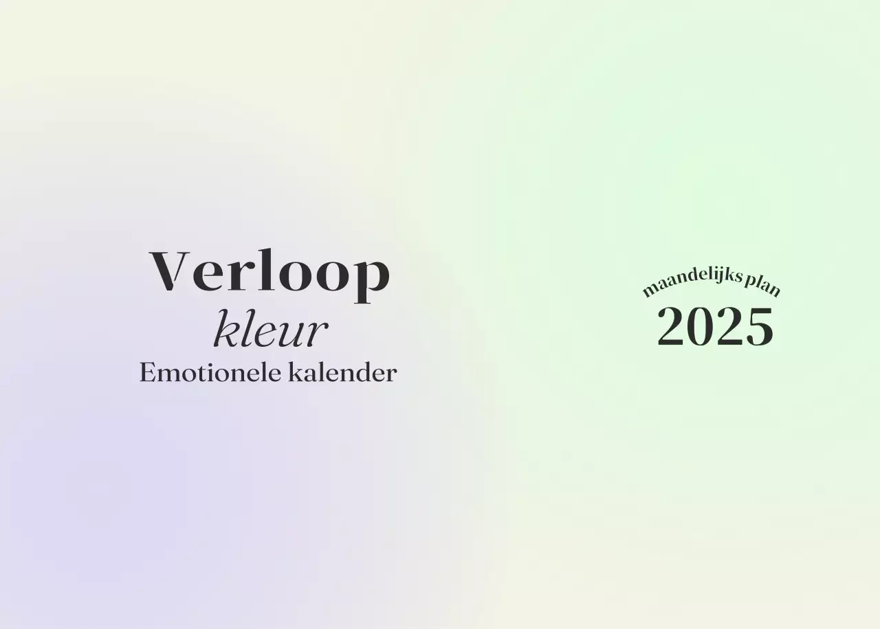 Minimalistische kalender met kleurverloop