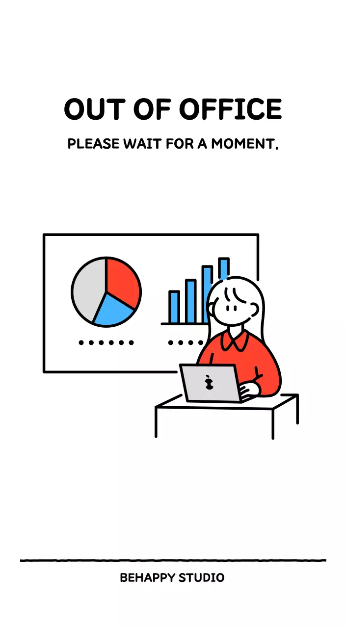 Illustrated calendar with a cute line style