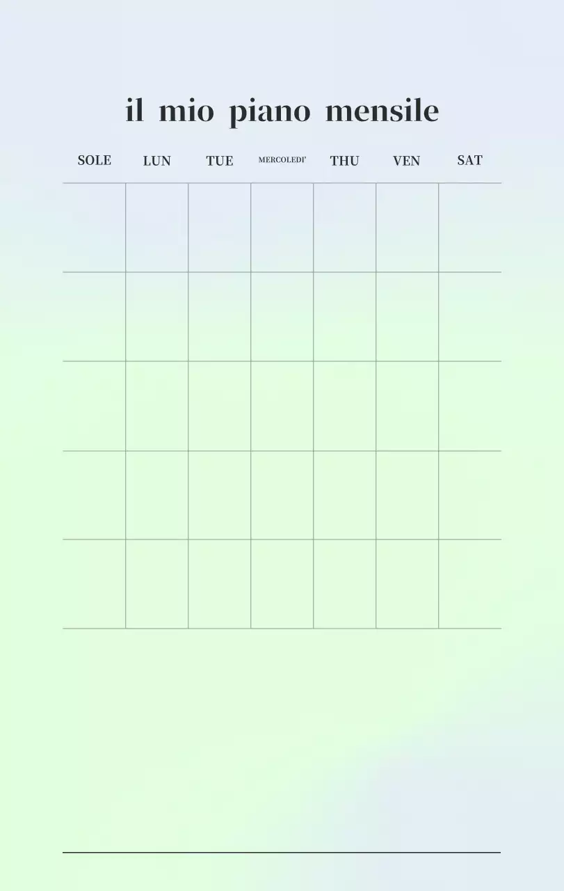 Calendario minimalista a gradi