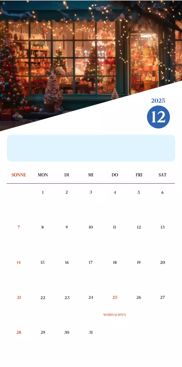 Blauer moderner Krankenhauskalender