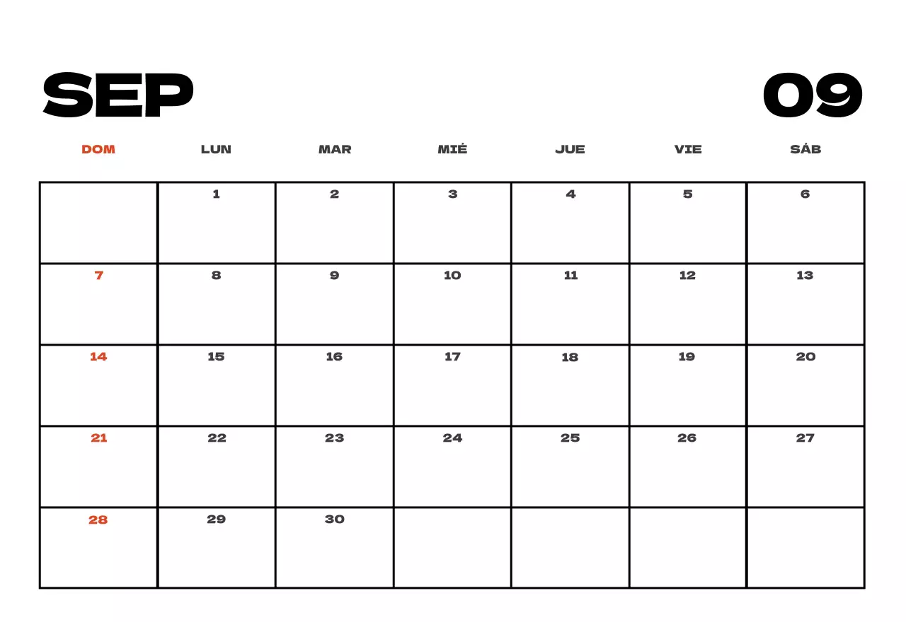 Cielo foto calendario limpio