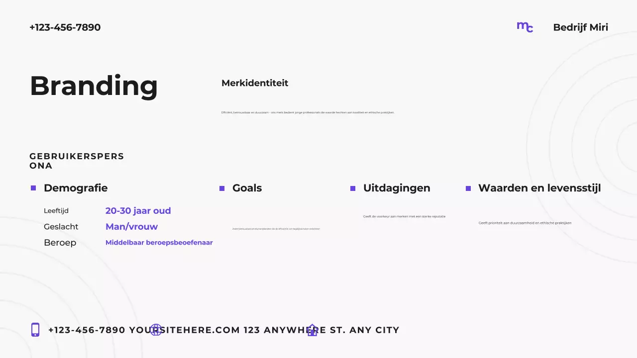 Paars modern marketingplan