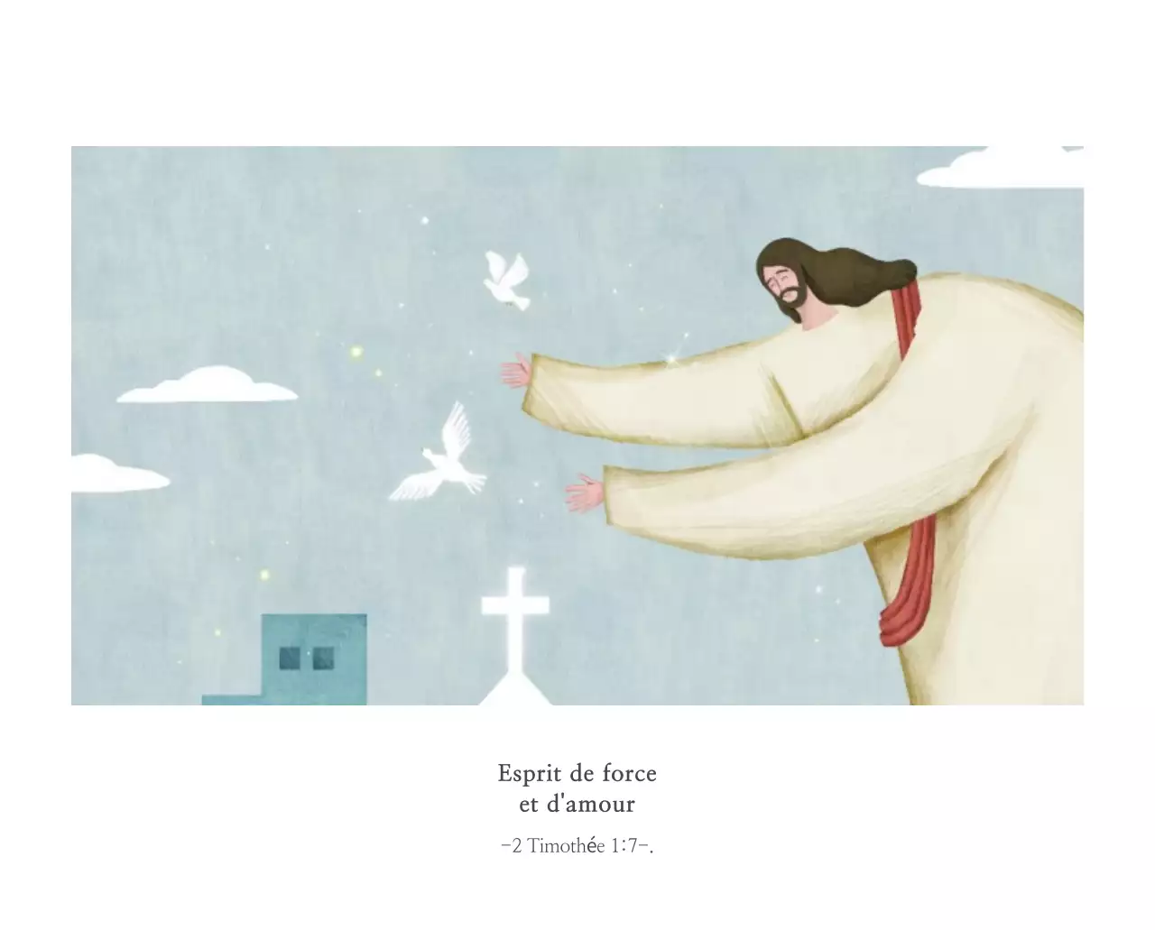 Illustration pastel de l'église