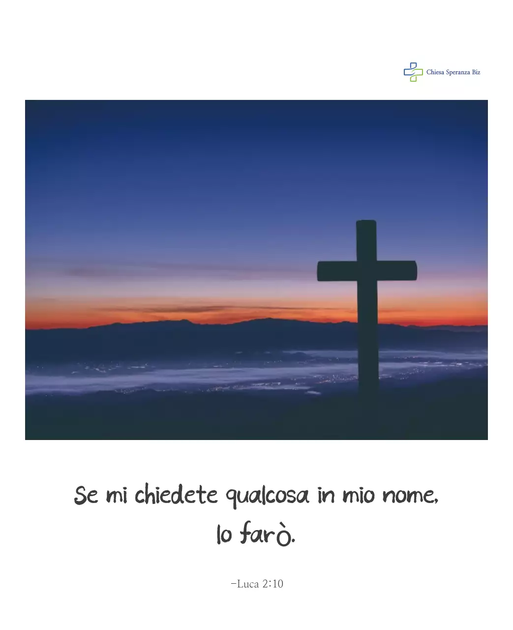 Promozione della chiesa biblica in calligrafia semplice