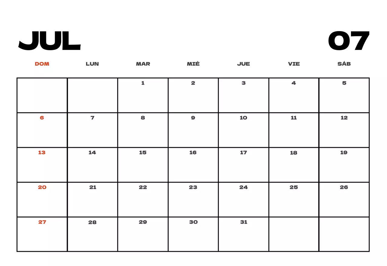 Cielo foto calendario limpio