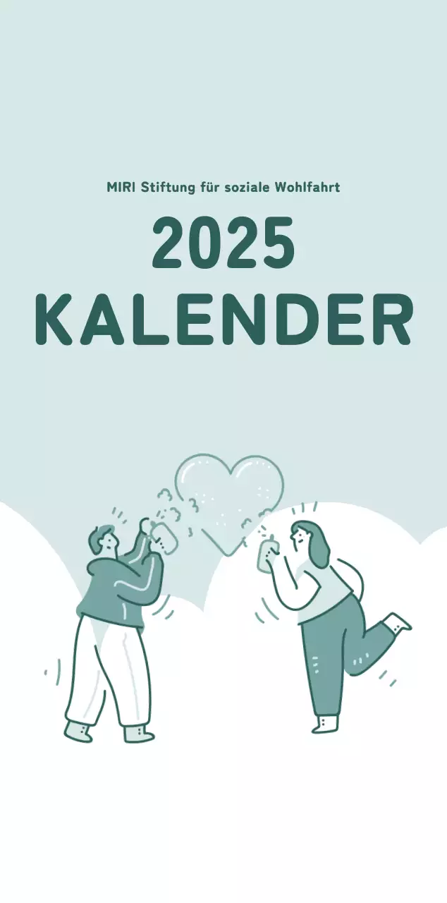 Kalender mit farbenfrohen und emotionalen Illustrationen