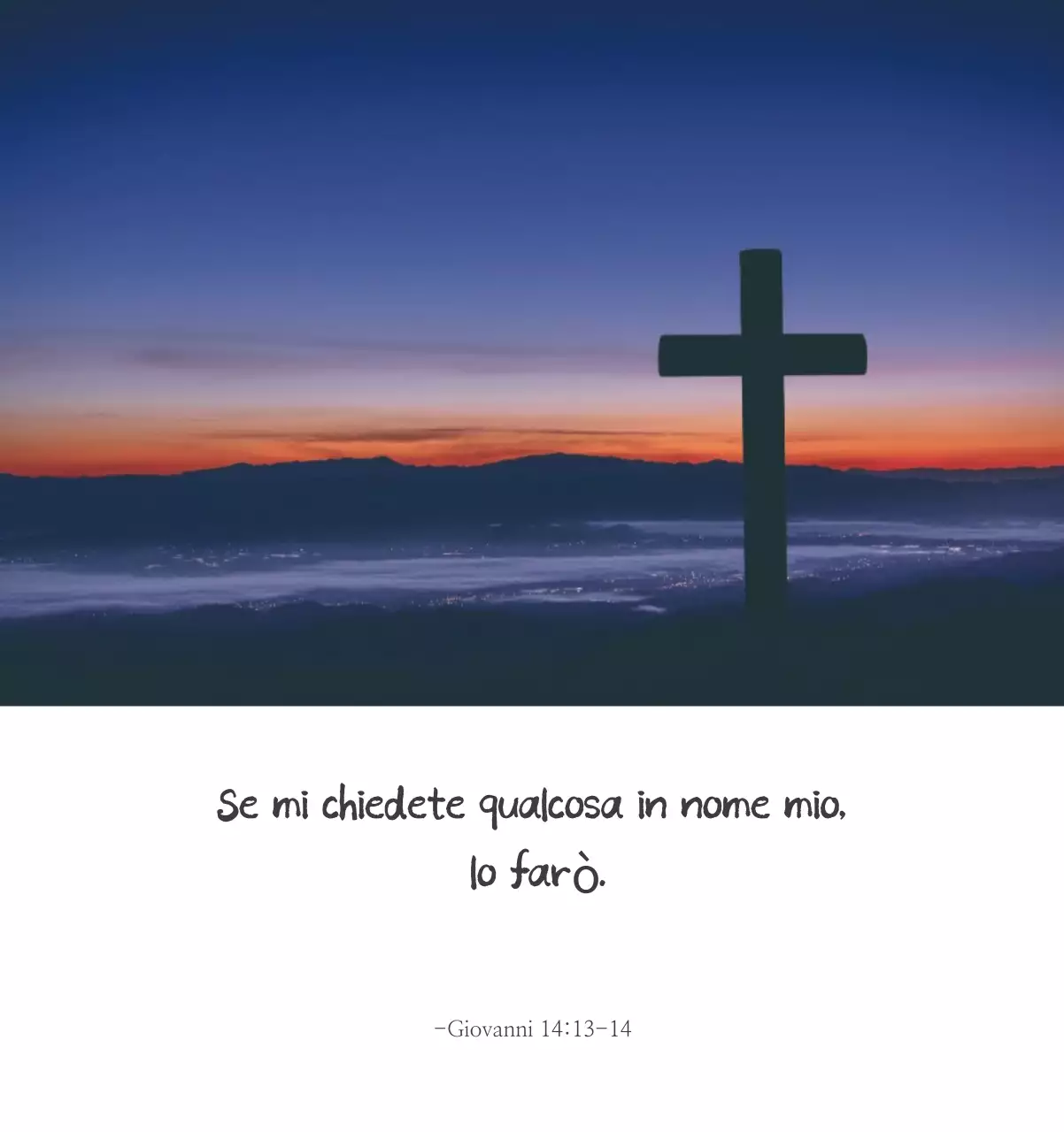 Promozione della chiesa biblica in calligrafia semplice