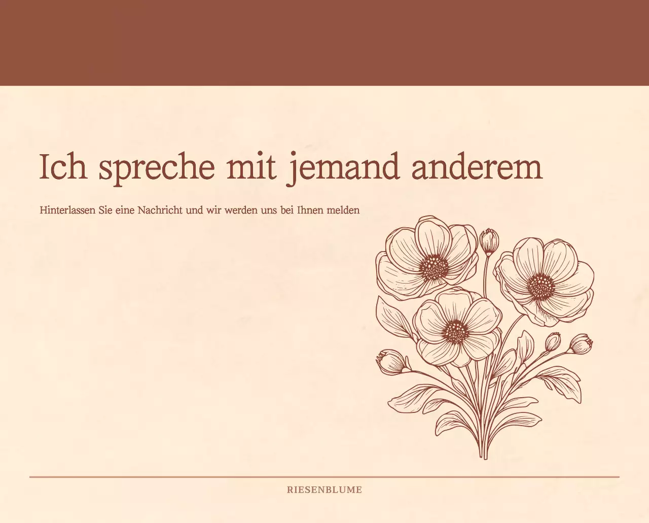 Ein sentimentaler Blumenkalender in hellbraunem und braunem Wollpapierkonzept