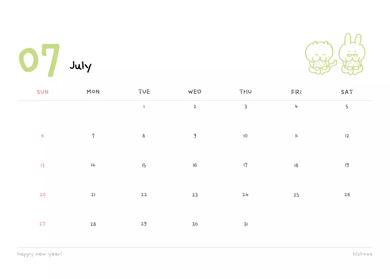 Ivory Cozy Daily Calendar