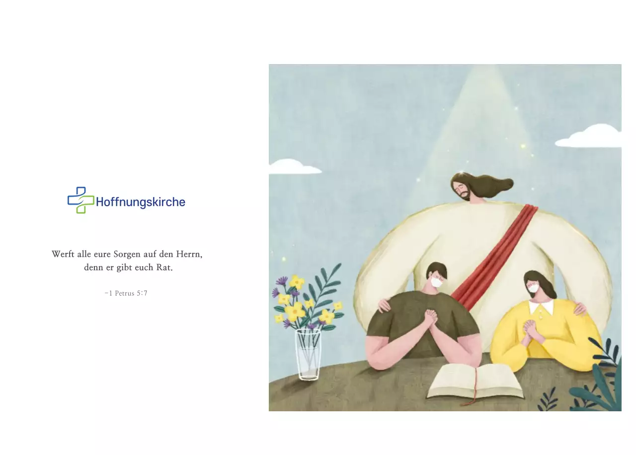 Pastell saubere Illustration Kirche