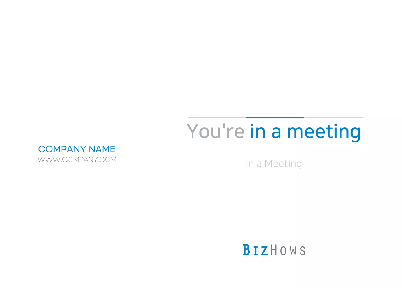 Kalender Biru Minimalis Promosi Perusahaan