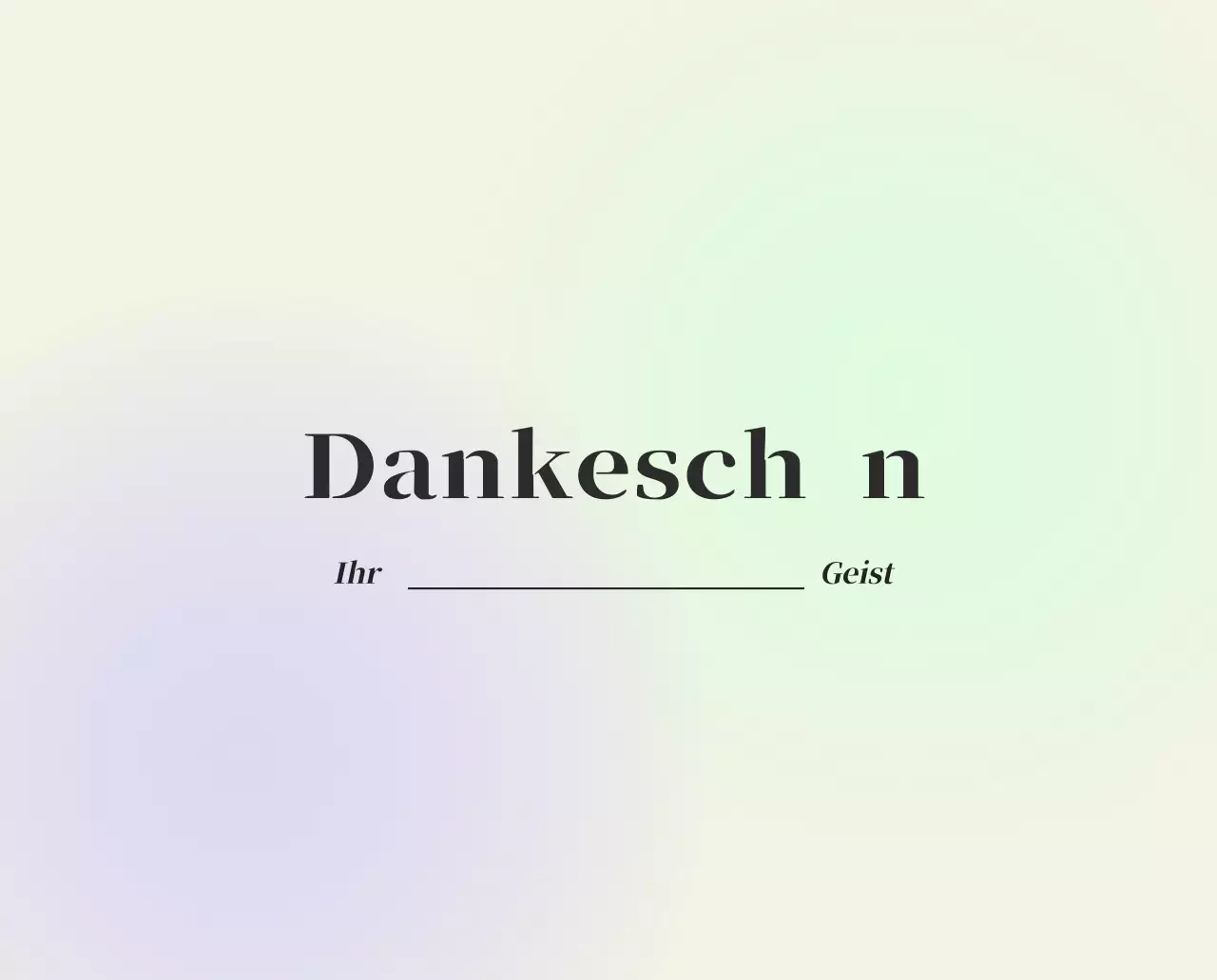 Minimalistischer Kalender mit Farbverlauf