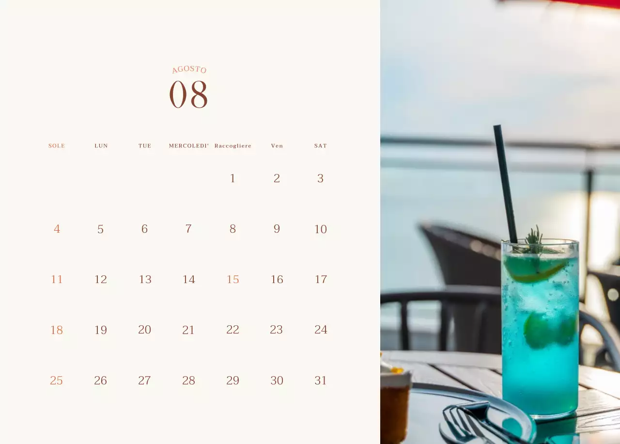 Layout fotografico di un caffè emozionale in beige e marrone