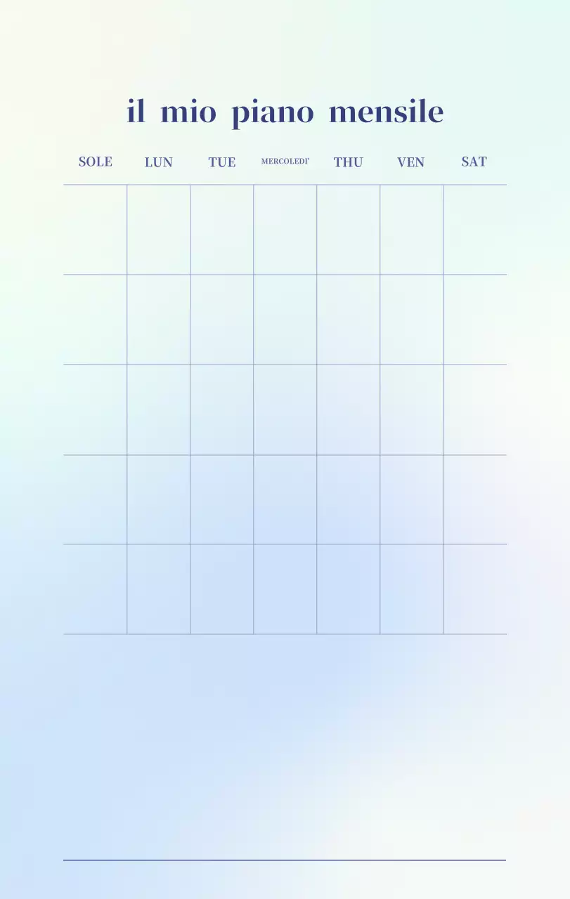 Calendario minimalista a gradi