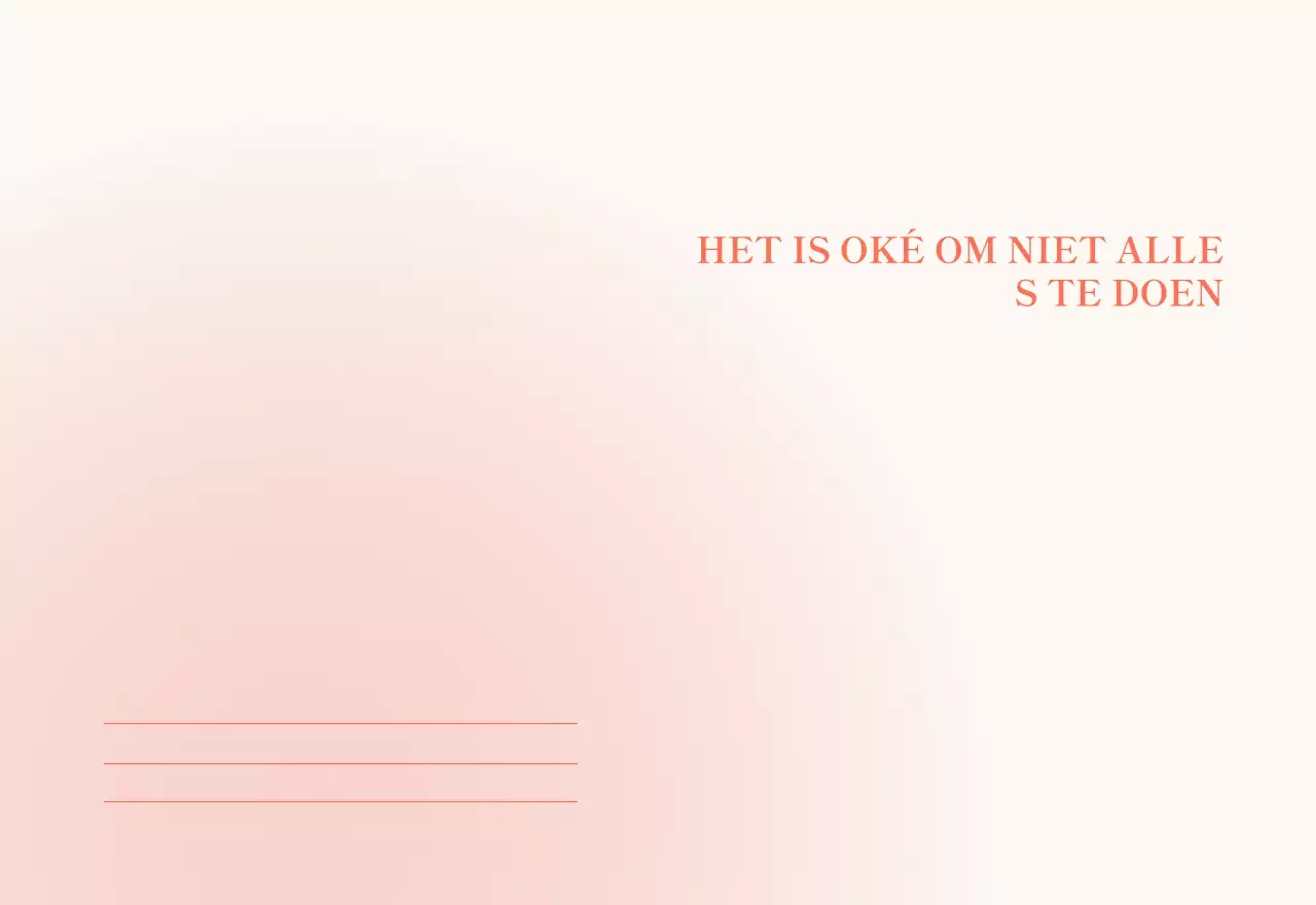 Minimalistische kalender met kleurverloop