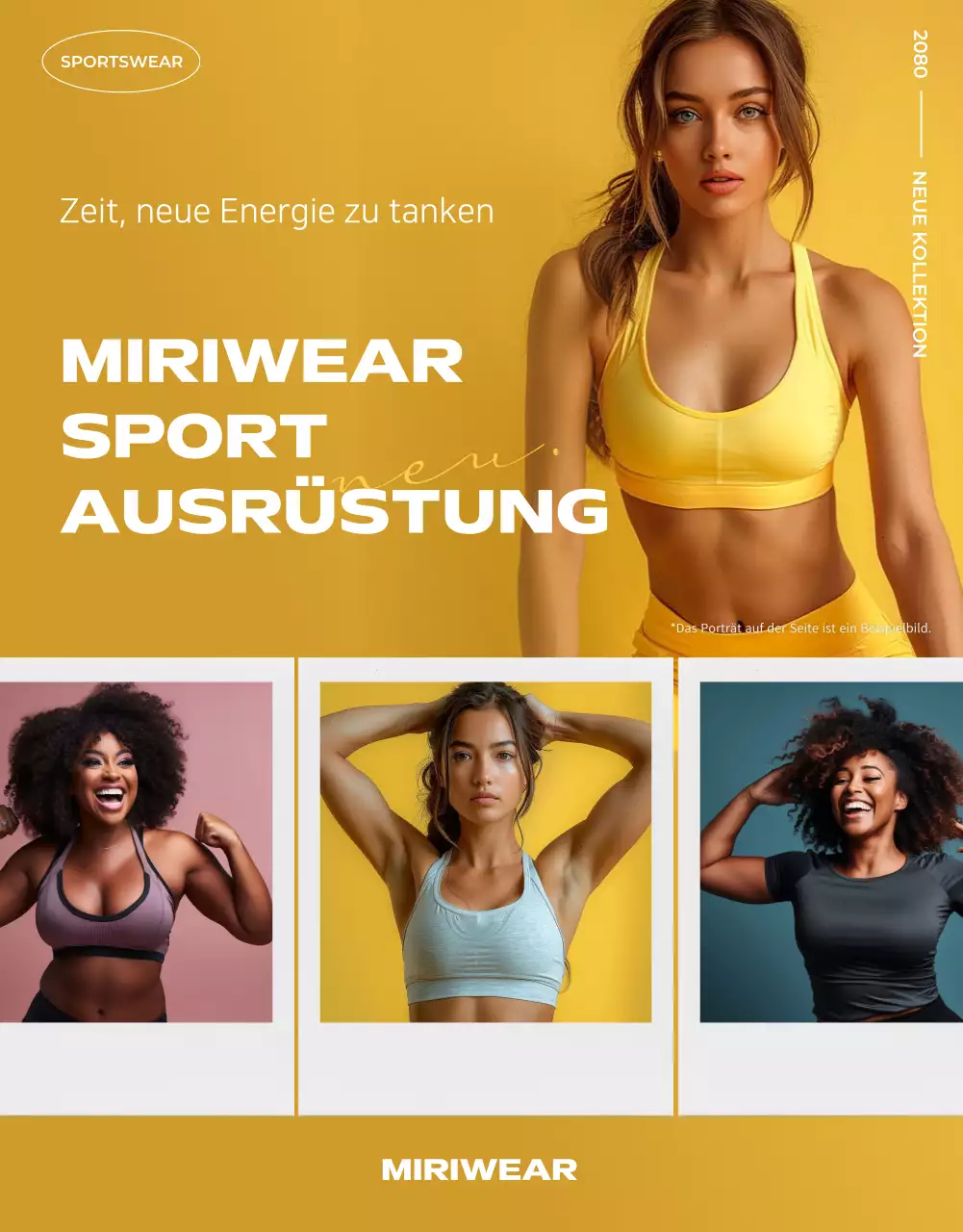 Förderung von gelben modernen Sportprodukten