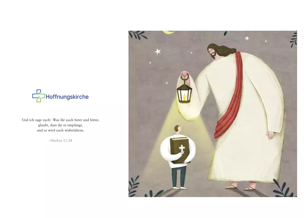 Pastell saubere Illustration Kirche