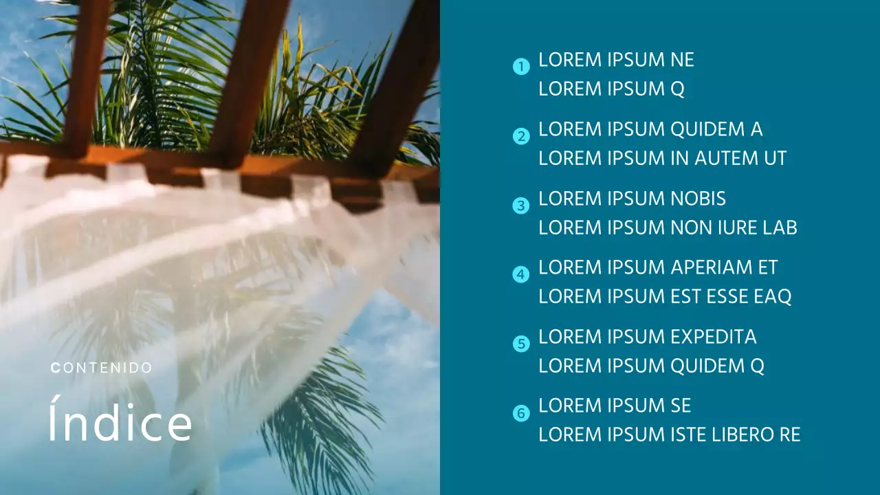 Sencilla presentación de fondo veraniego en menta y blanco