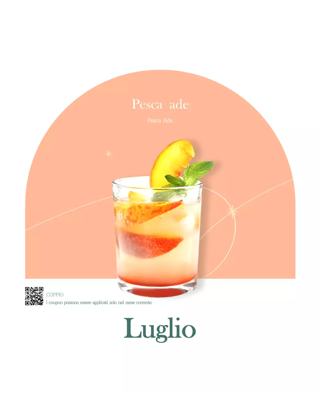 Un moderno calendario dei caffè con i consigli per la bevanda del mese