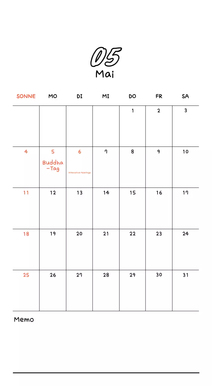 Niedlicher Fotokalender