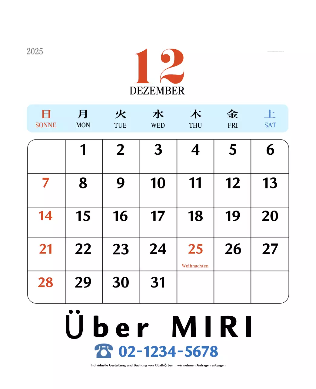 Retro-Konzept Erinnerungskalender in rot