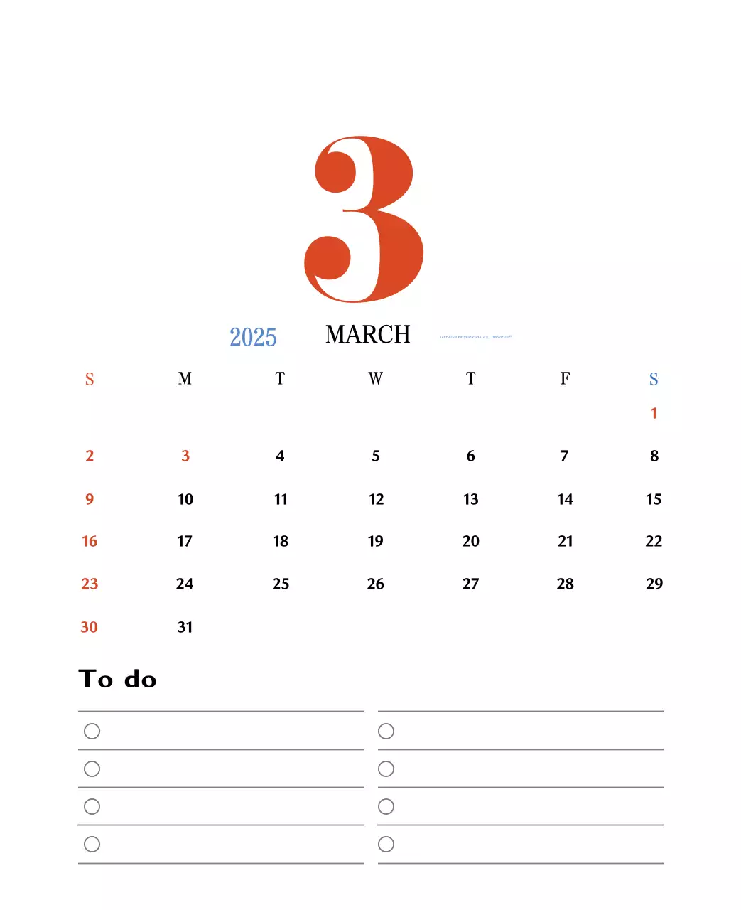 Kalender memori berkonsep retro berwarna merah