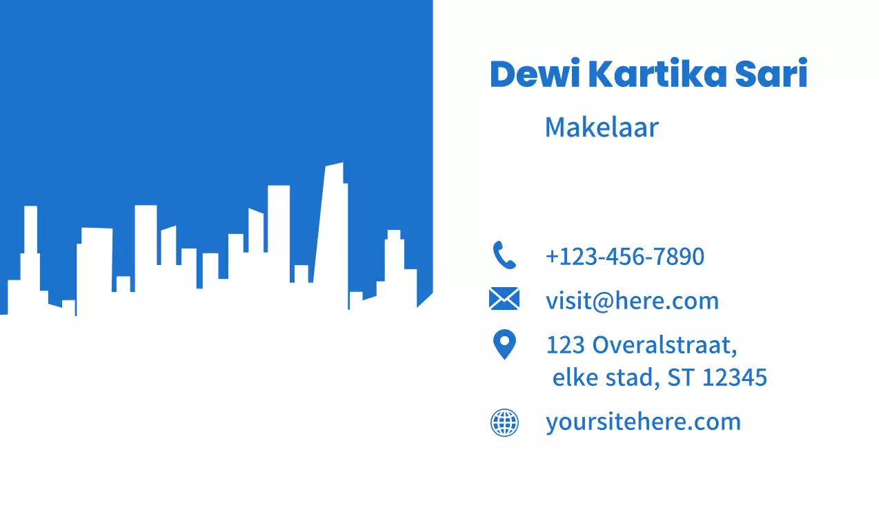 blauwe moderne vastgoedkaart