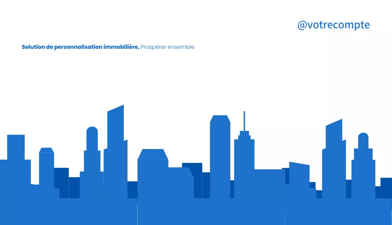 carte immobilière moderne bleue