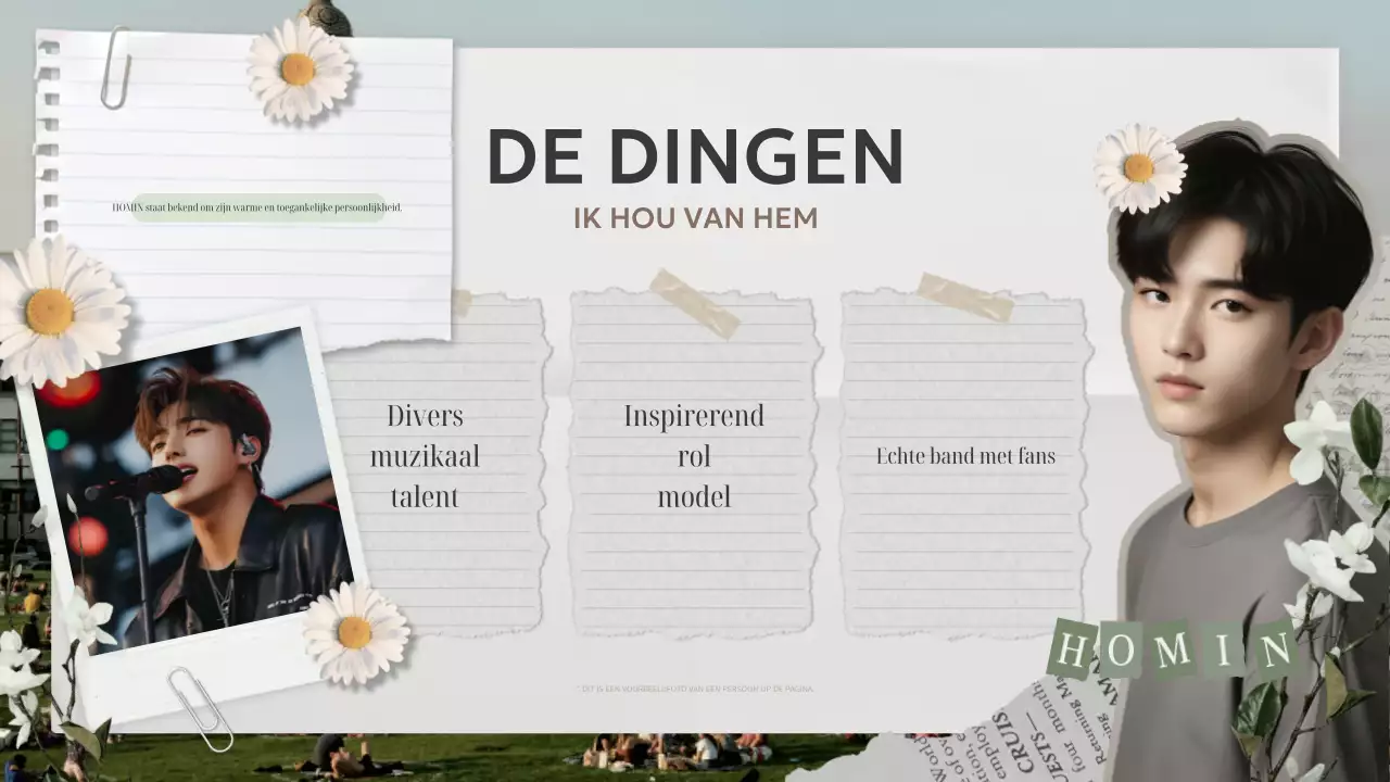 beige vintage idool fandom ontwerp