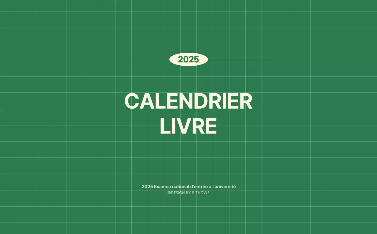 Calendrier mural SAT D-Day concept notepad en vert et jaune clair
