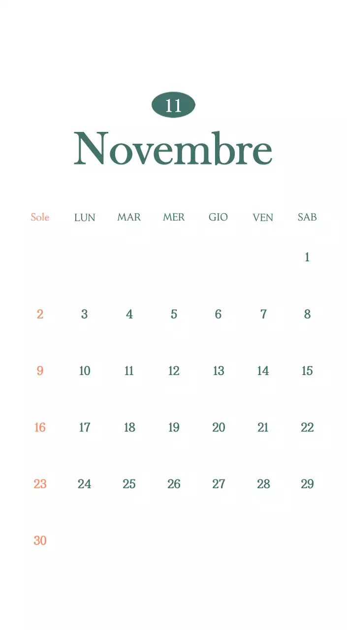 Un moderno calendario dei caffè con i consigli per la bevanda del mese