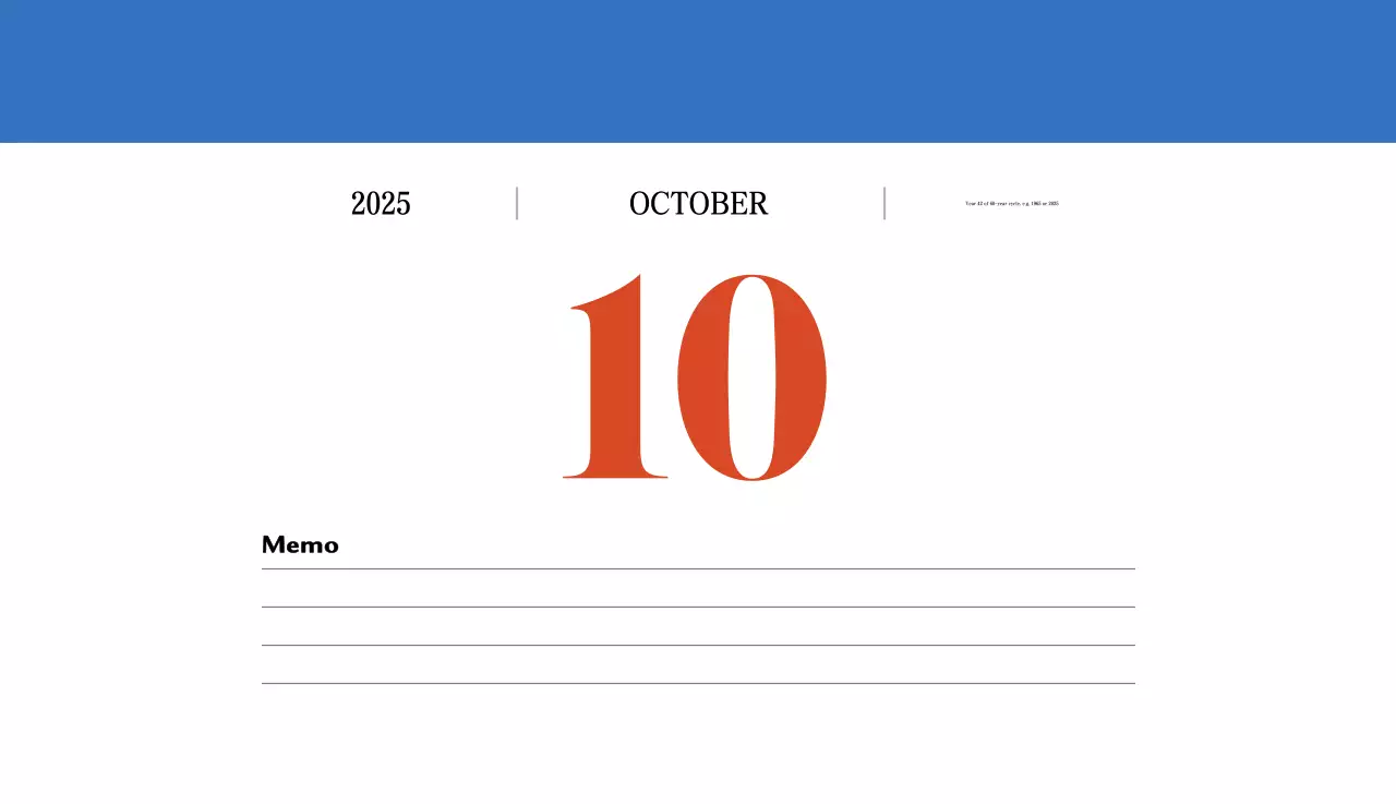 Kalender memori berkonsep retro berwarna merah