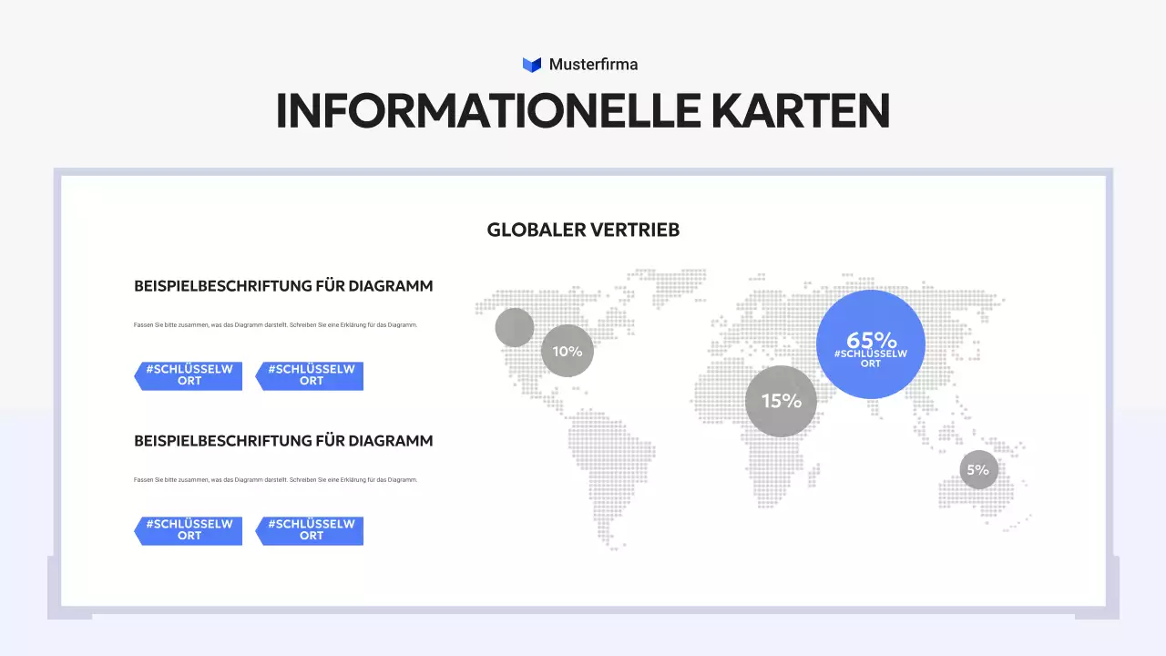 blaue moderne Infografik Bericht