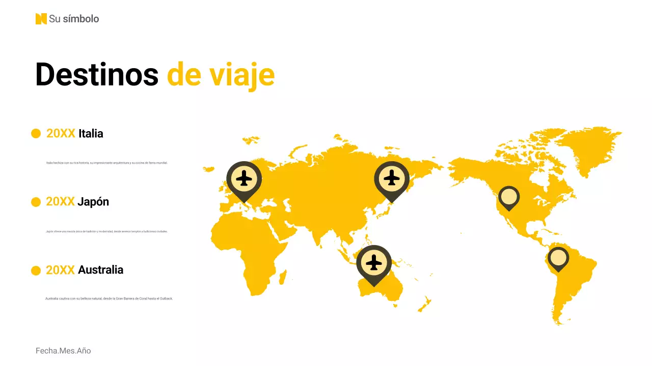 diseño básico amarillo de autopresentación